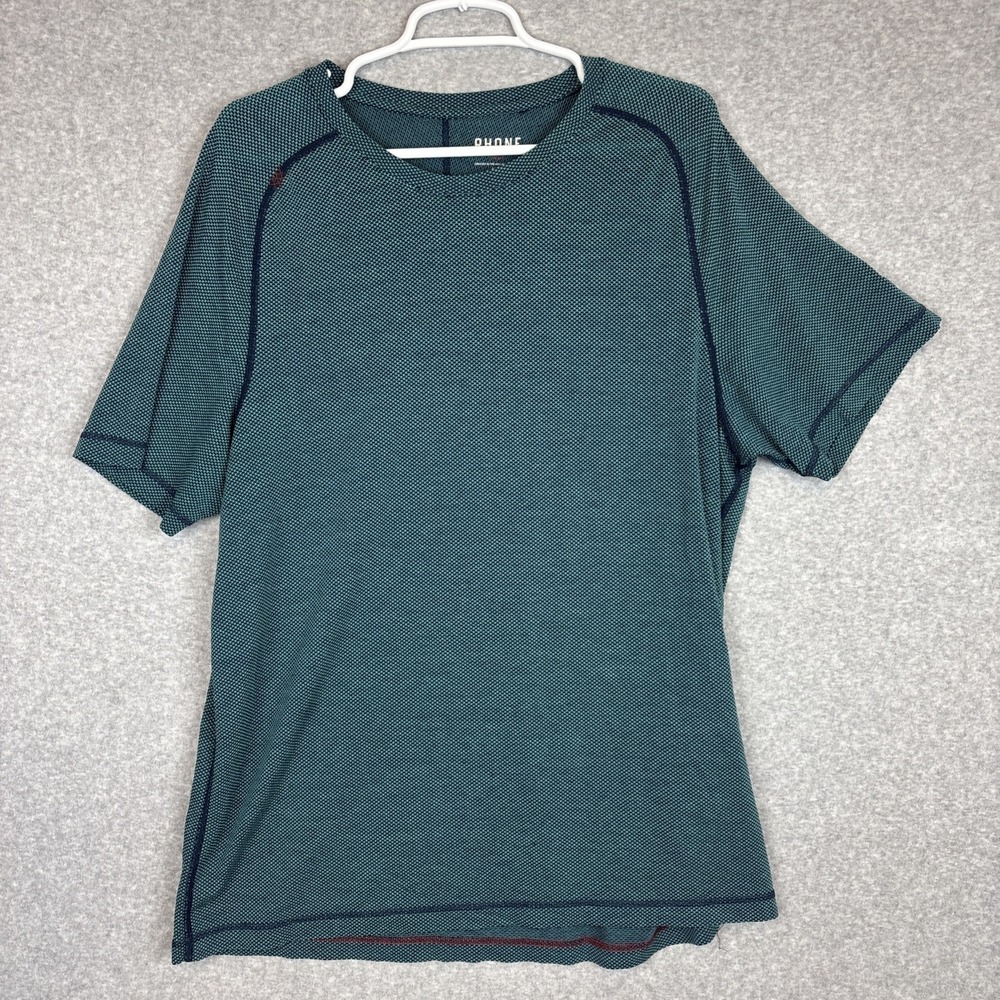 Rhone Reign Tech Training T Shirt Mens 2XL Performance Green Short Sleeve